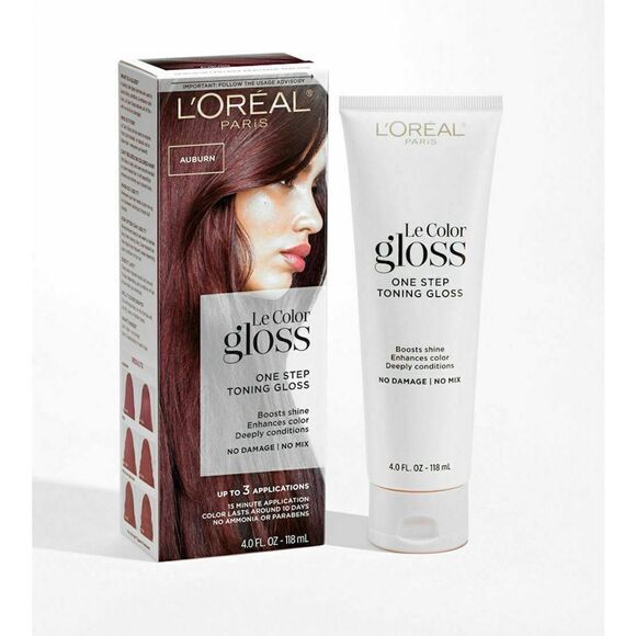 L'Oreal One Step Le Color Gloss One Step Toning Condition Shine Auburn, 3 Boxes - Picture 2 of 6